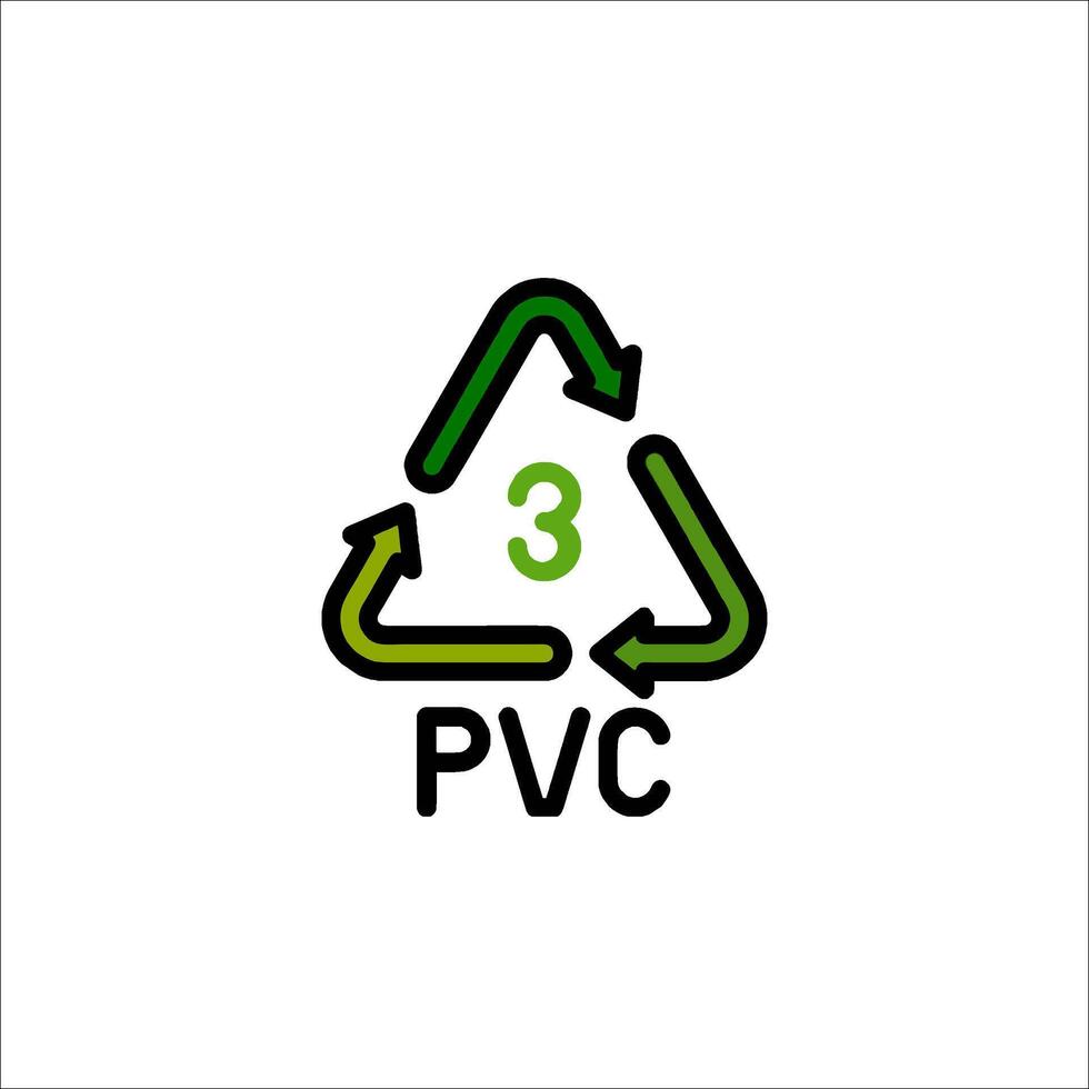 A logo for pvc recycling vector