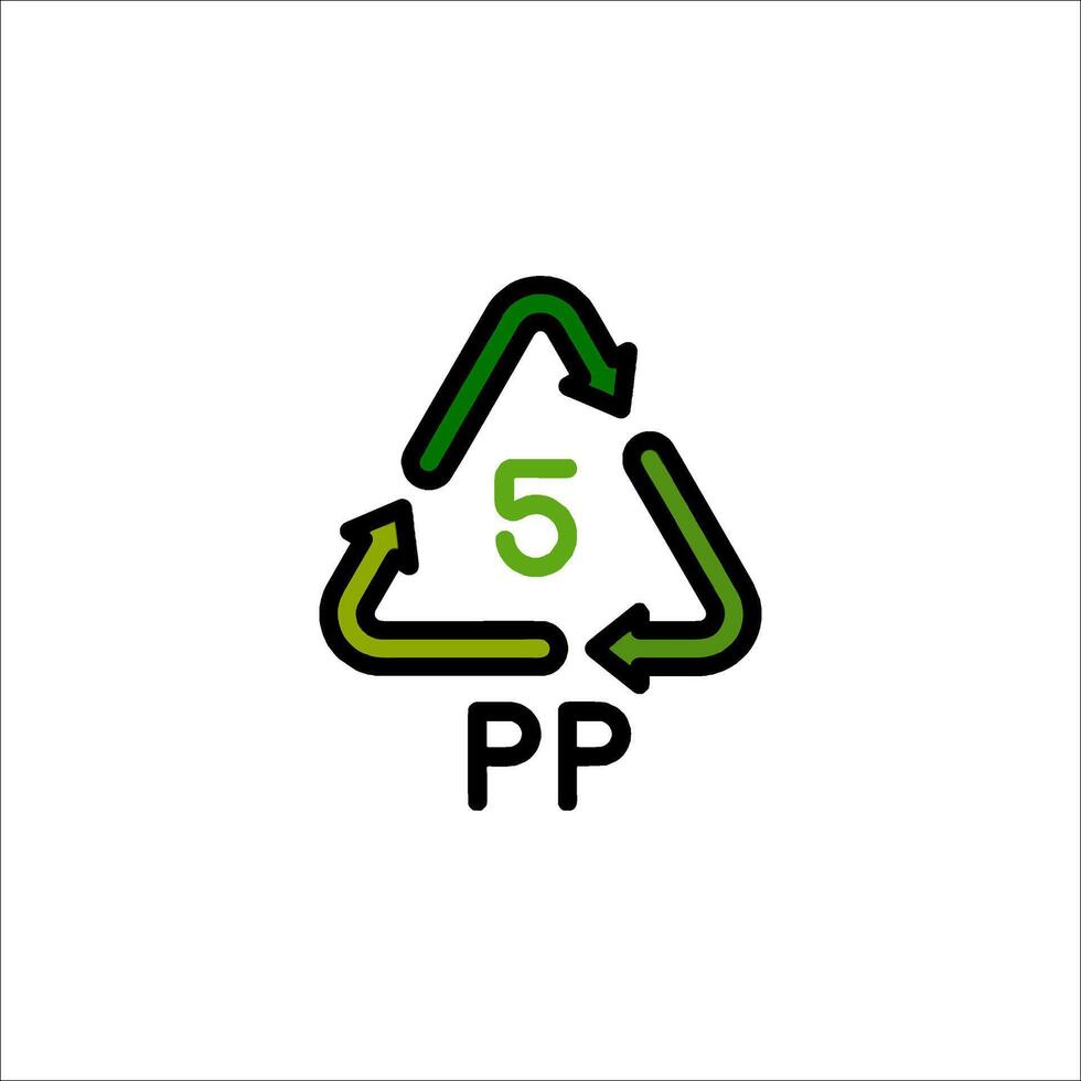 A logo for the 5 p p recycling program vector