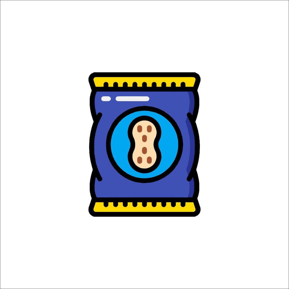 A bag of peanuts icon on a white background vector