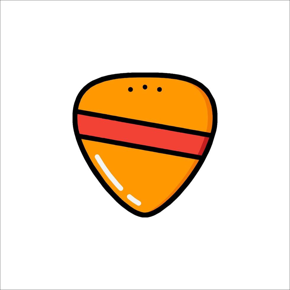 A guitar pick icon in a flat style vector