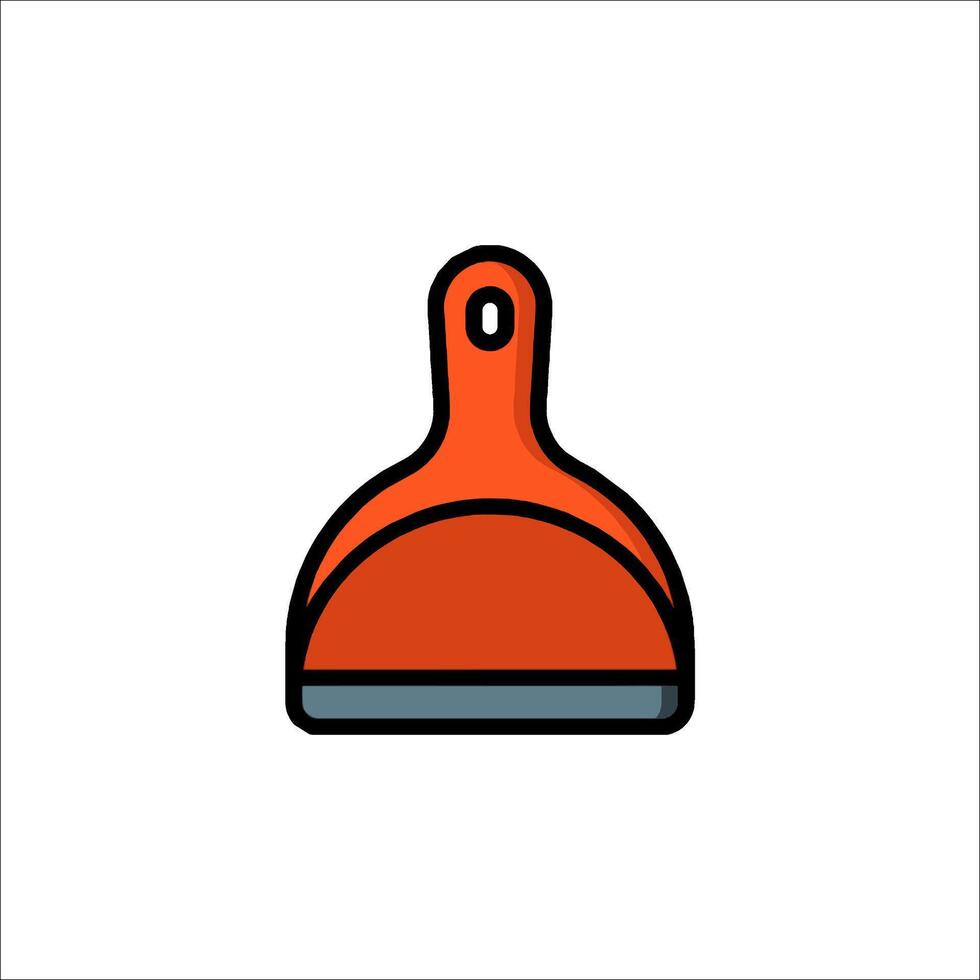 A red and orange cleaning tool icon on a white background vector