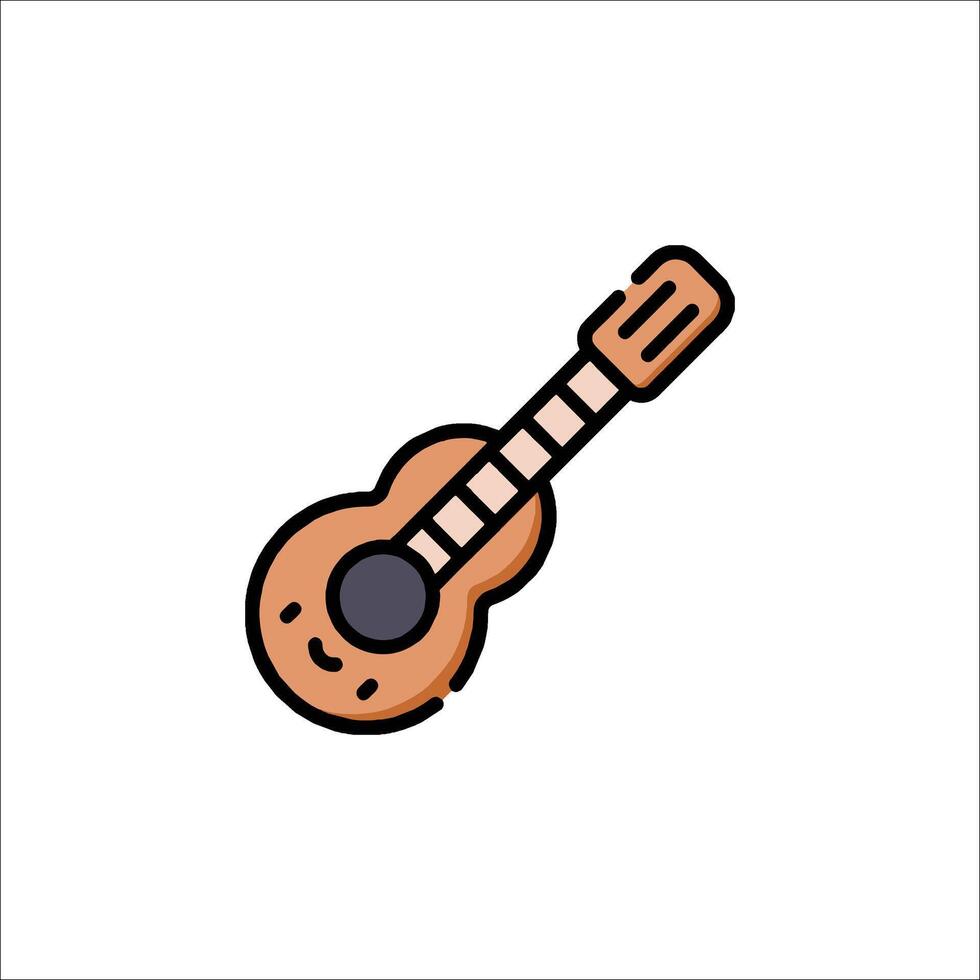 A guitar icon on a white background vector