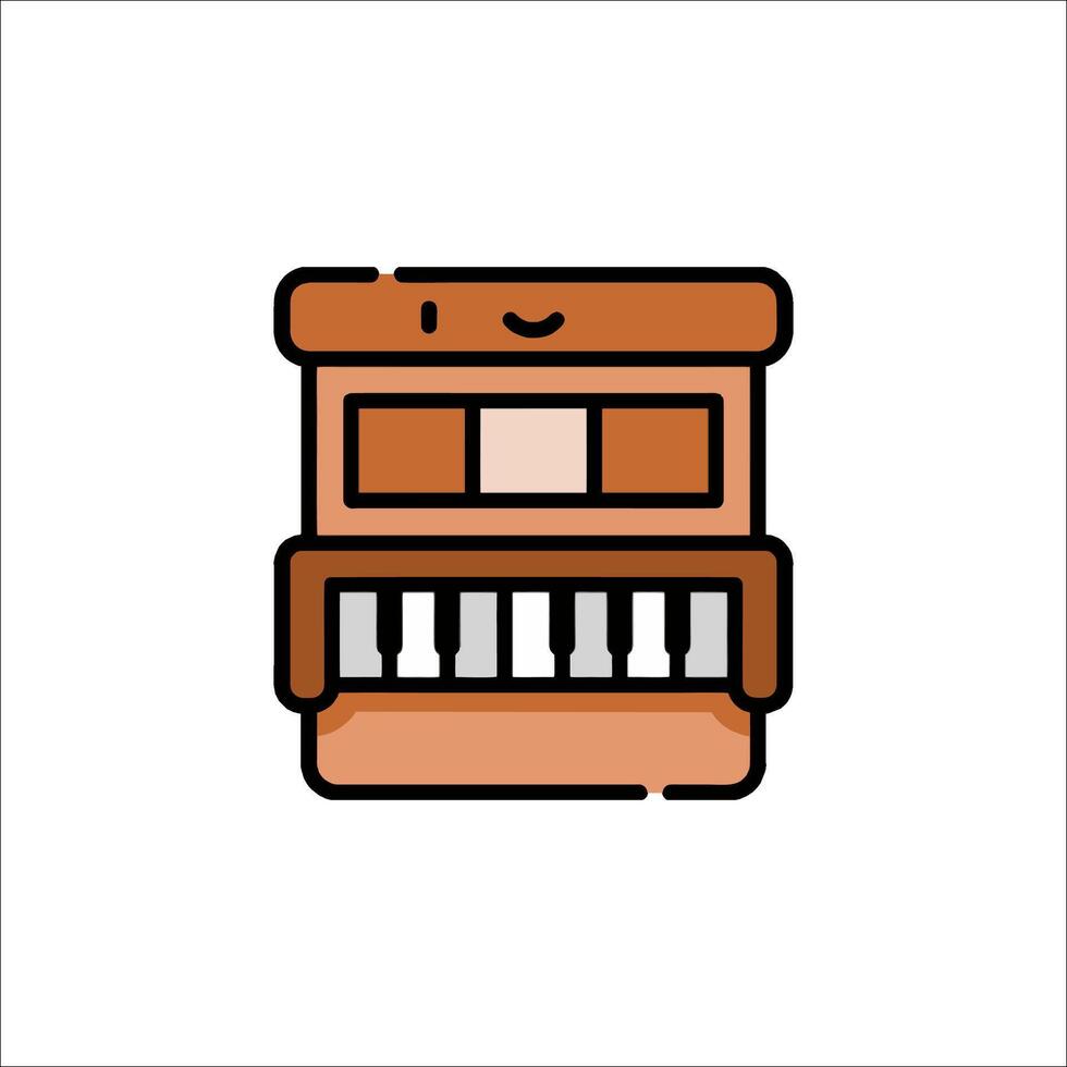 A piano icon on a white background vector