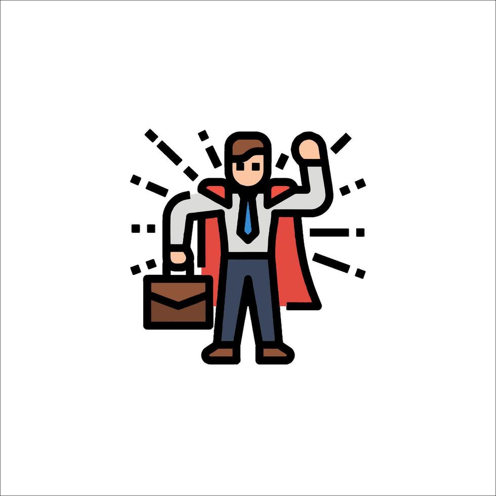 A man in a suit holding a briefcase and a cape vector