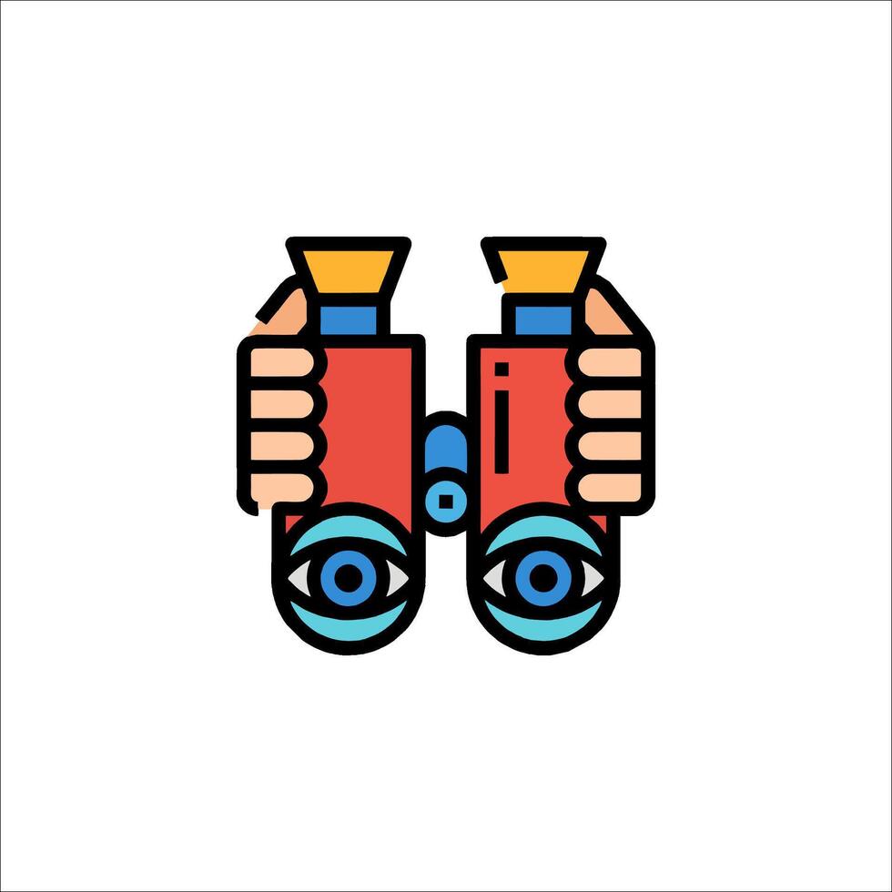 Binoculars icon illustration vector