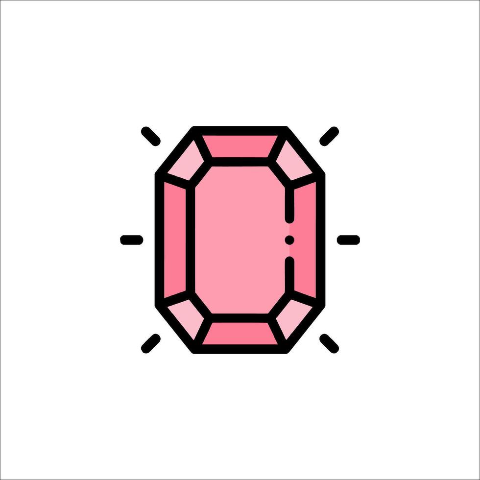 A pink diamond icon on a white background vector