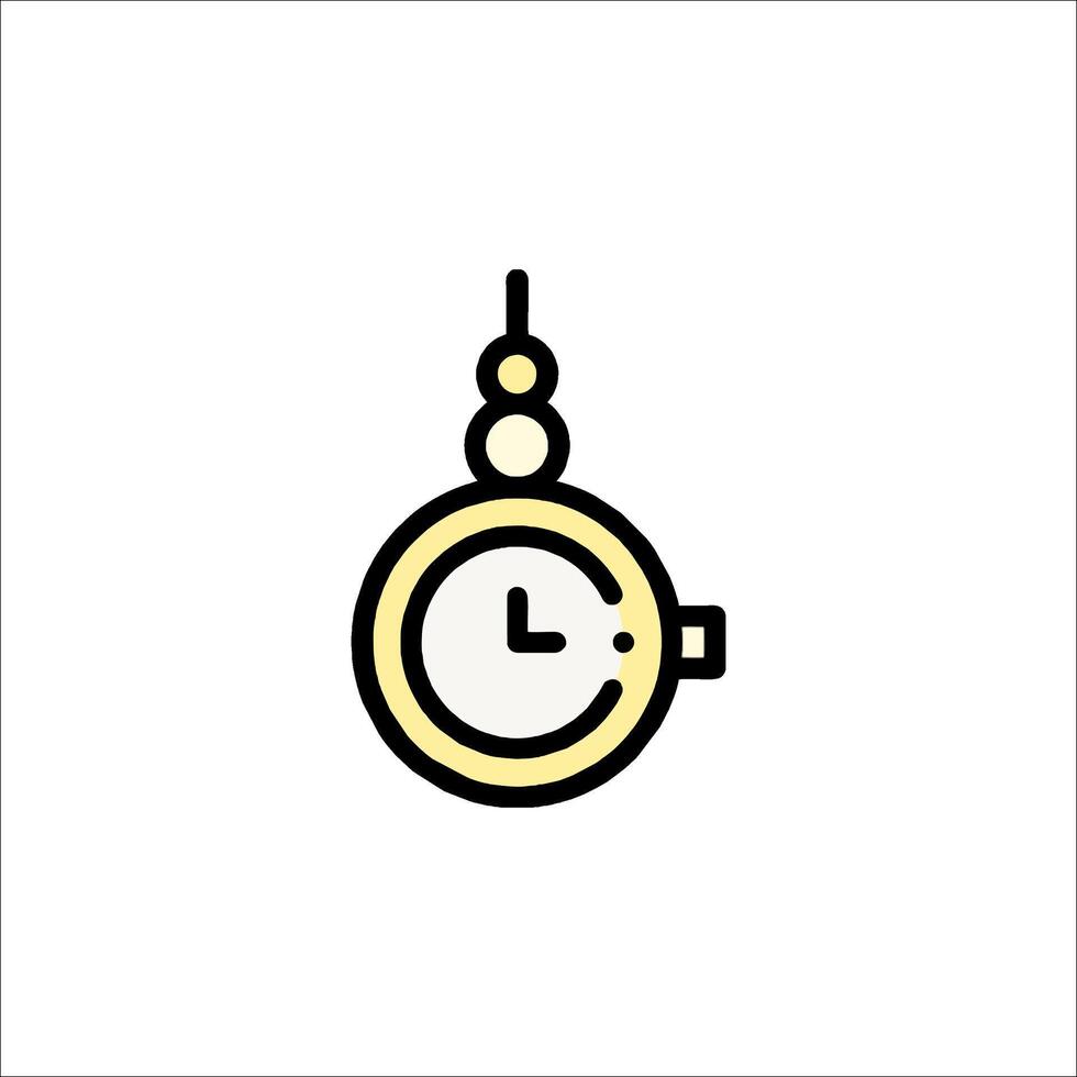 A clock icon on a white background vector
