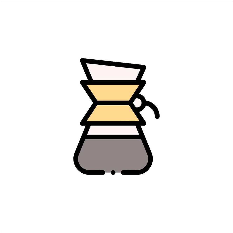 A coffee maker icon on a white background vector
