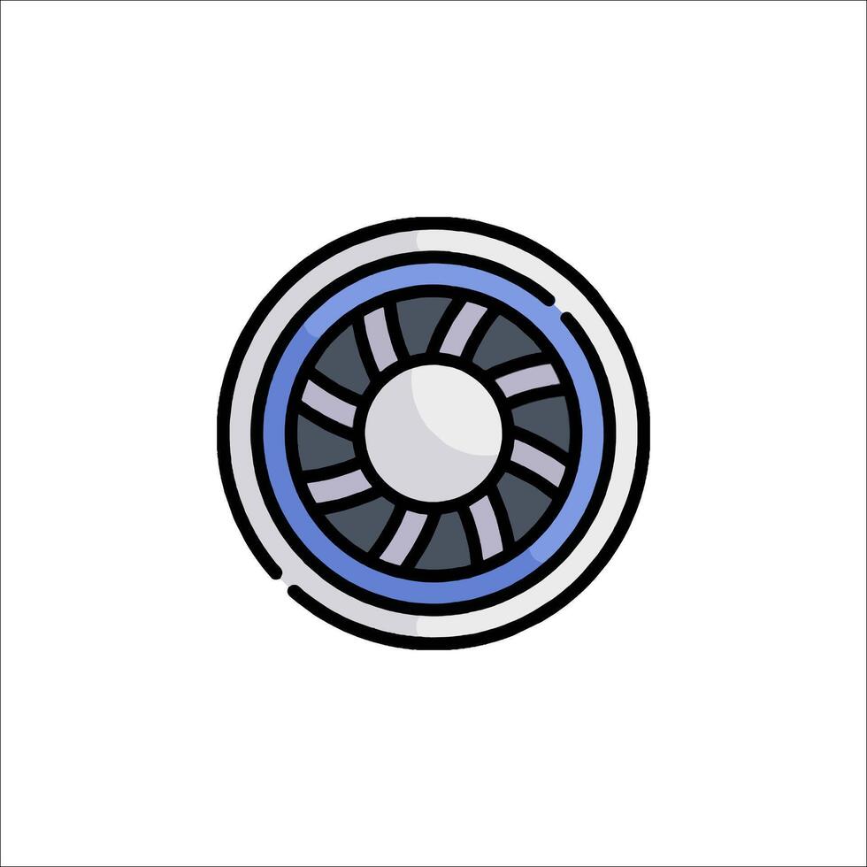 A fan icon on a white background vector