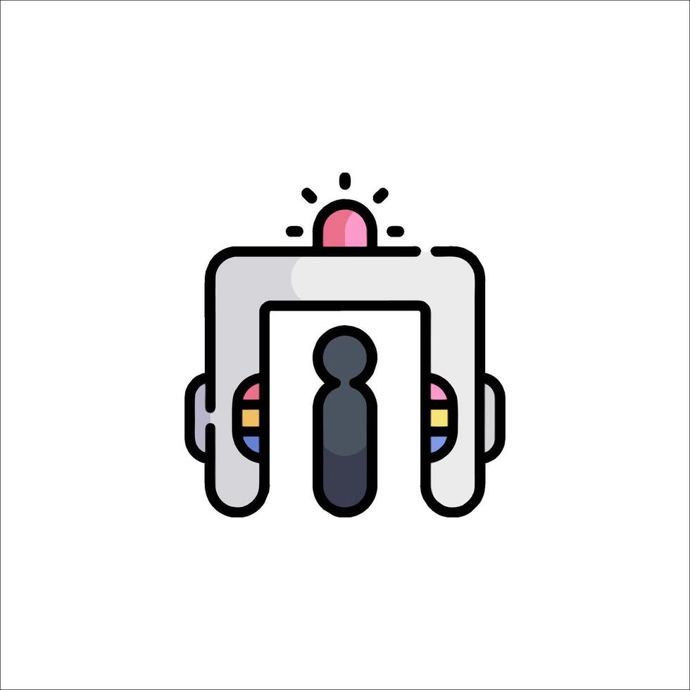 A person in a chair with a rainbow flag vector