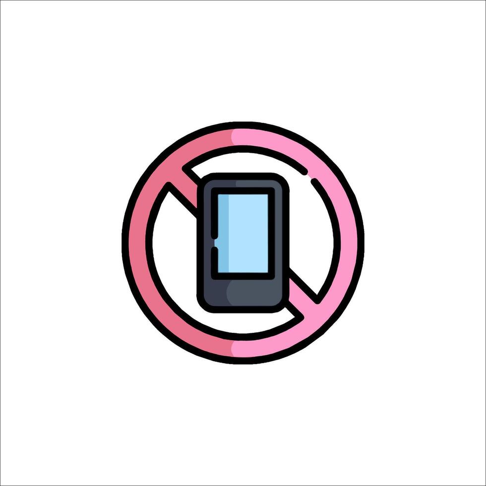 No phone sign icon illustration vector