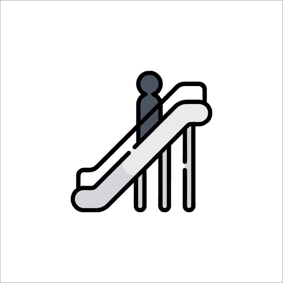 A person on a escalator icon vector