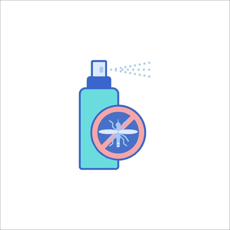 A spray bottle with a no mosquito sign on it vector