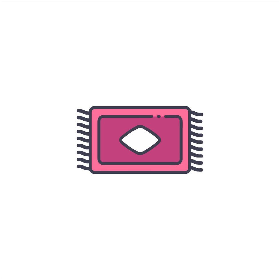 A pink chip icon on a white background vector