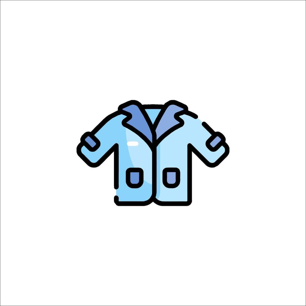 A blue coat icon on a white background vector