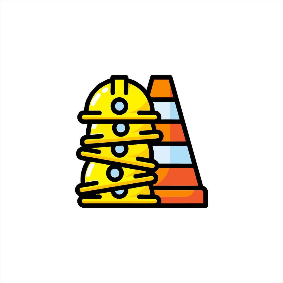 A traffic cone and a traffic cone icon vector