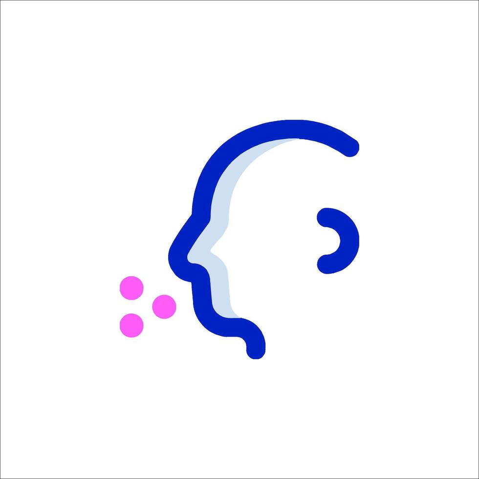 A logo with a man blowing bubbles vector