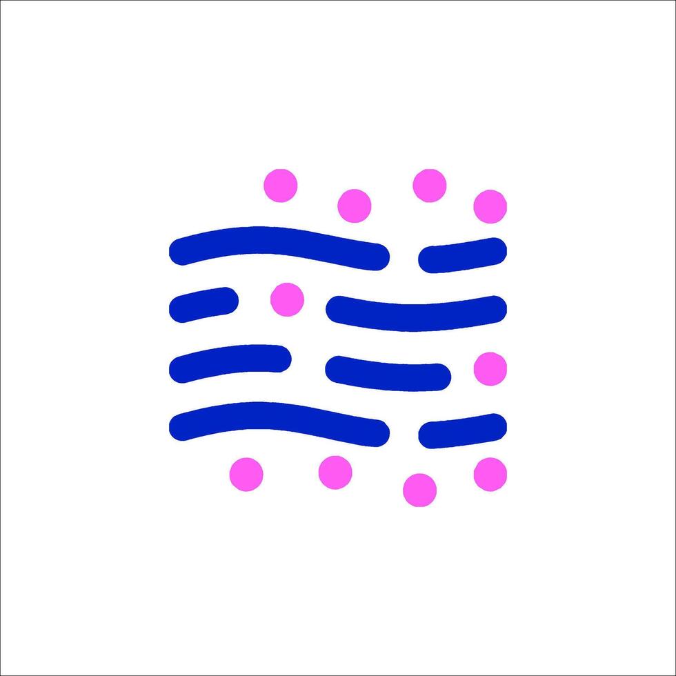 A blue and pink wave pattern on a white background vector