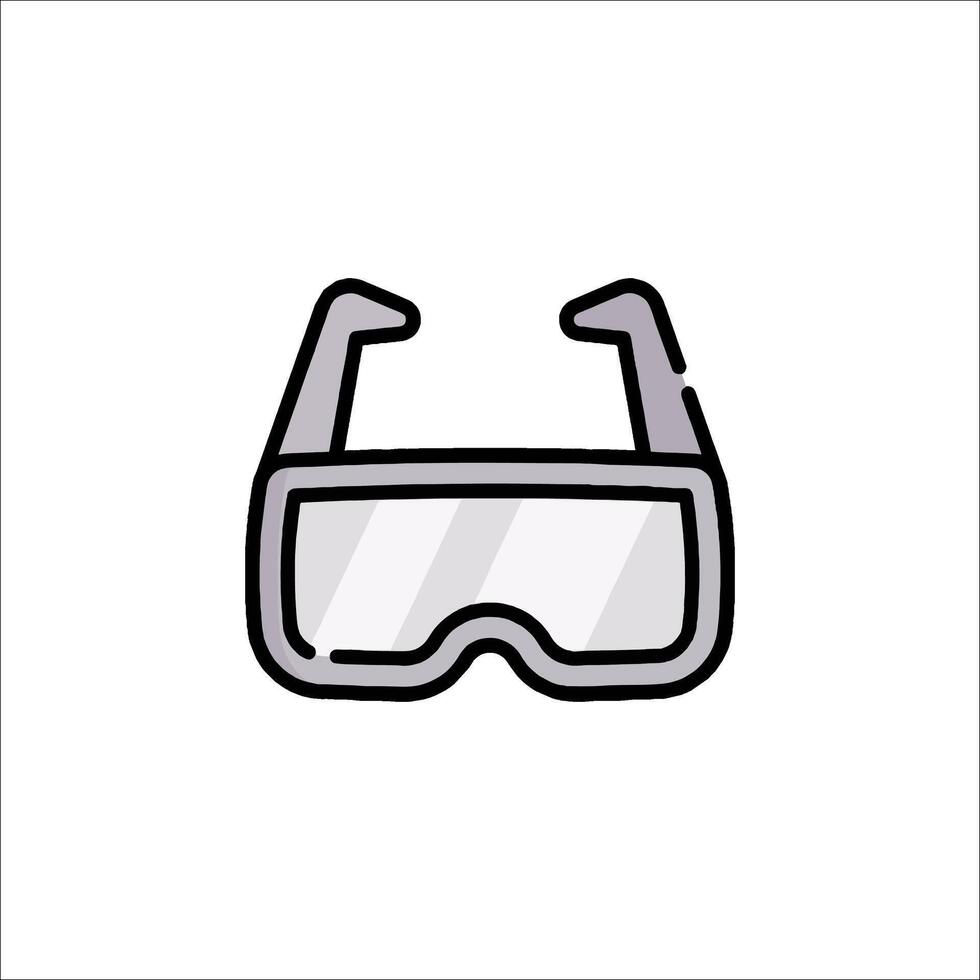 A pair of goggles on a white background vector