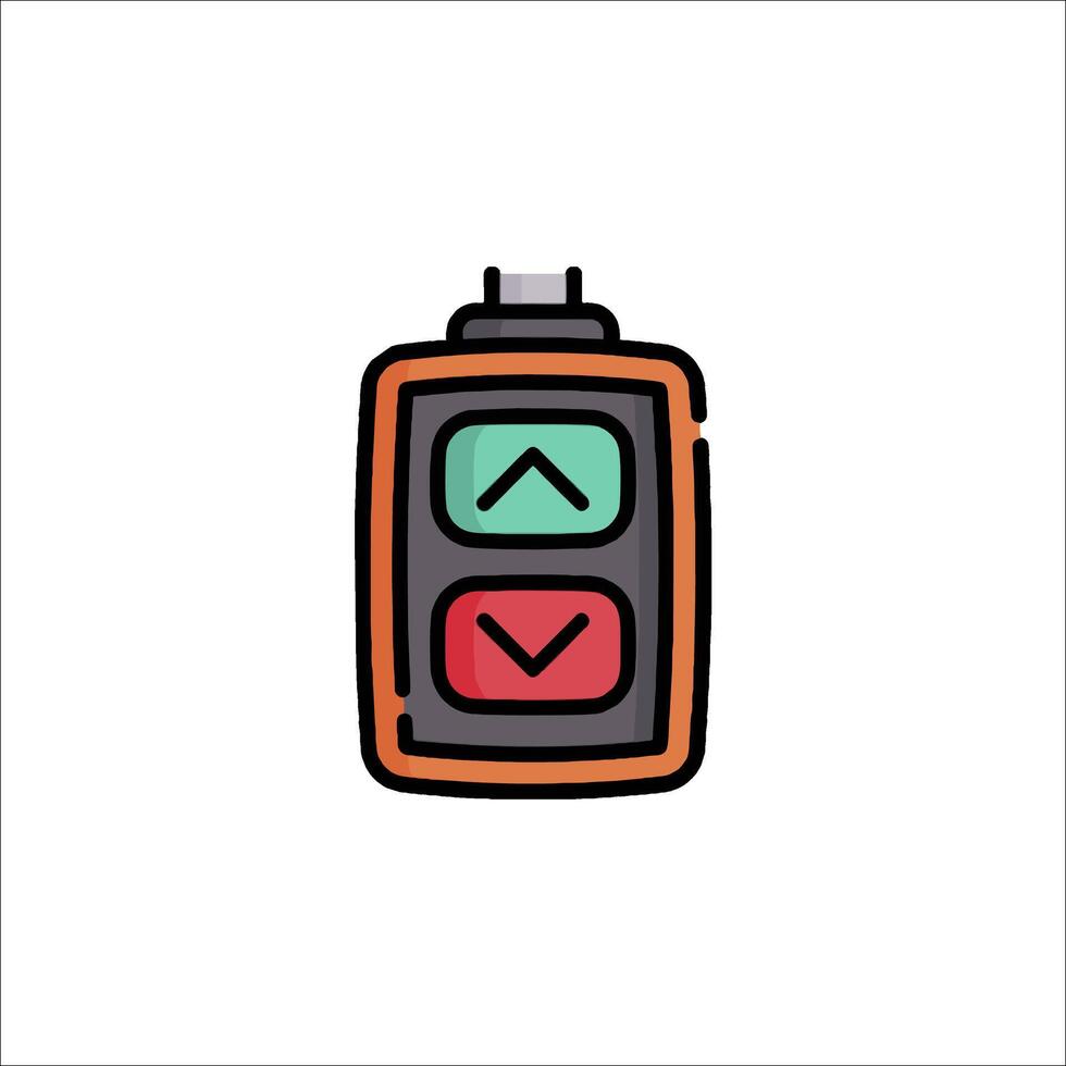 A remote control with two buttons on it vector