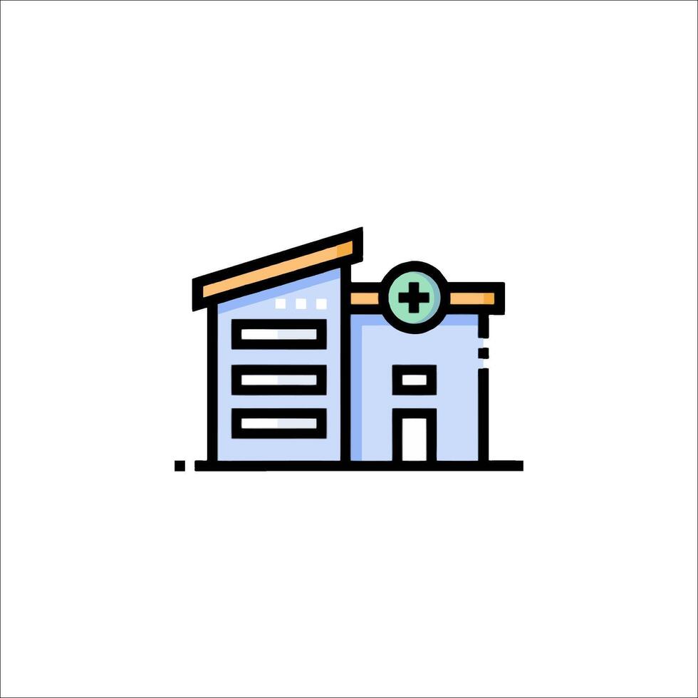 Medical building icon illustration vector