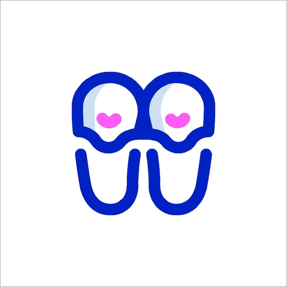 A pair of shoes with hearts on them vector