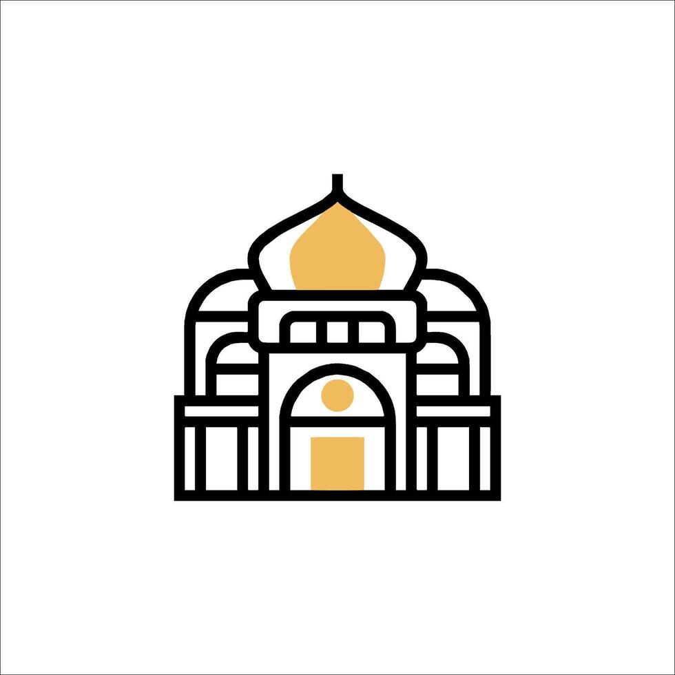 Islamic architecture icon vector