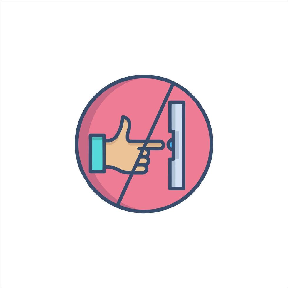 No touch sign icon, illustration vector