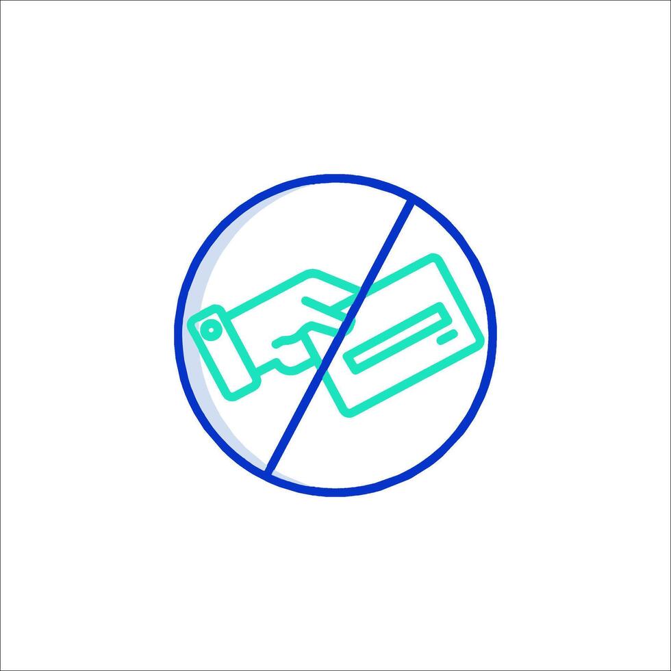 No credit card icon illustration vector
