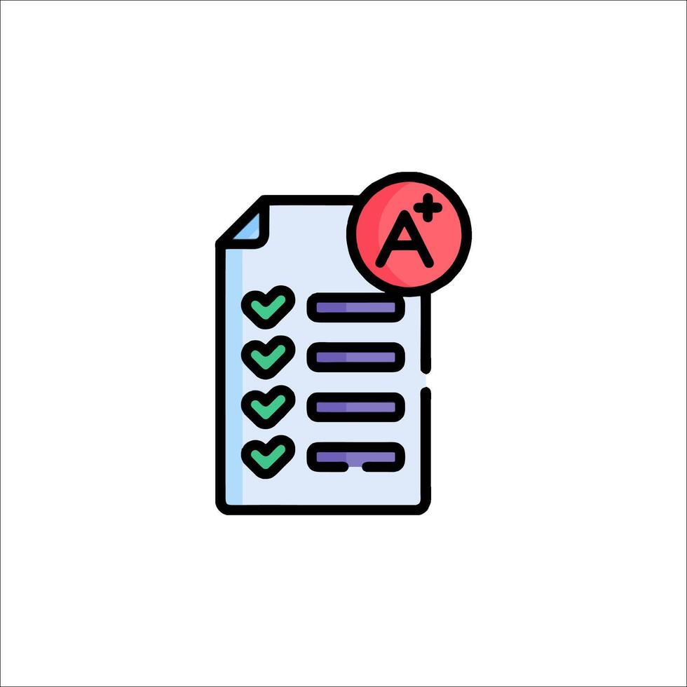 A checklist icon with a check mark on it vector