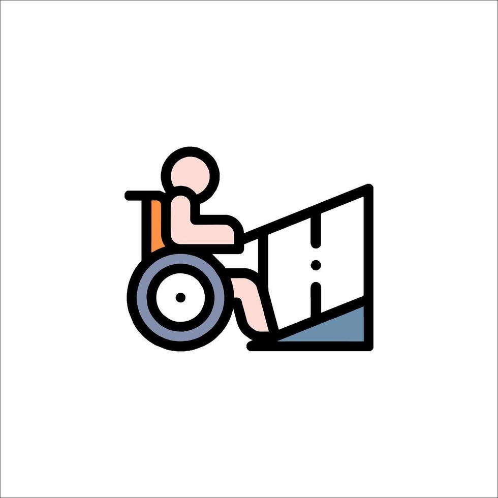 A person in a wheelchair is sitting on a chair vector