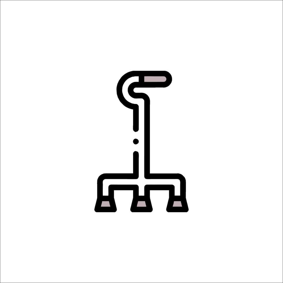 A black and white icon of a pipe vector