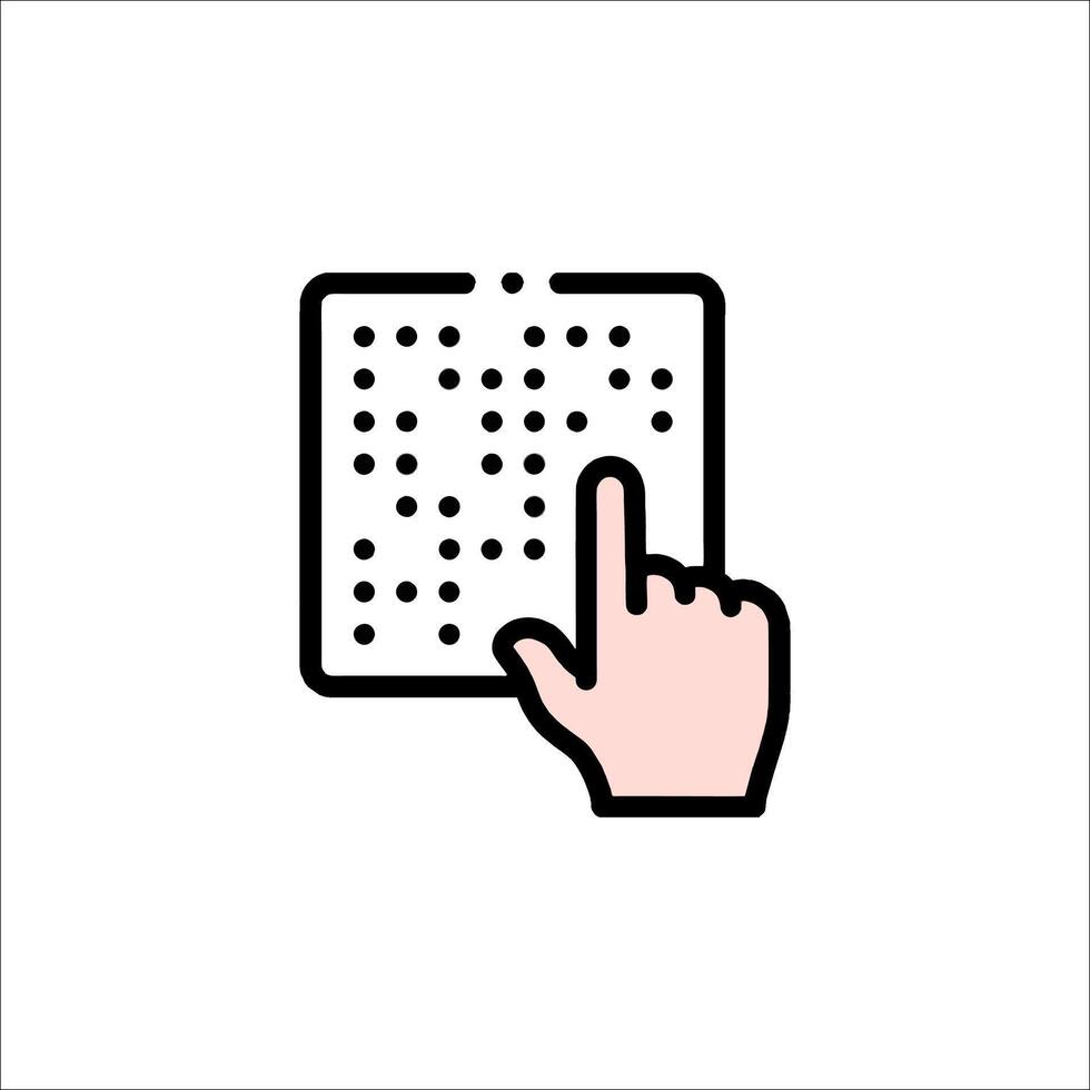 A hand pointing to a piece of paper with dots vector