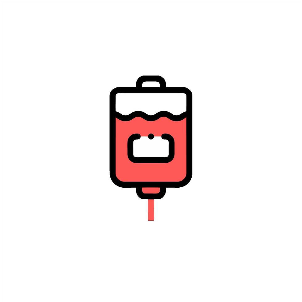 Blood bag icon illustration vector