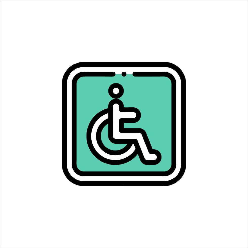 A wheelchair icon on a white background vector