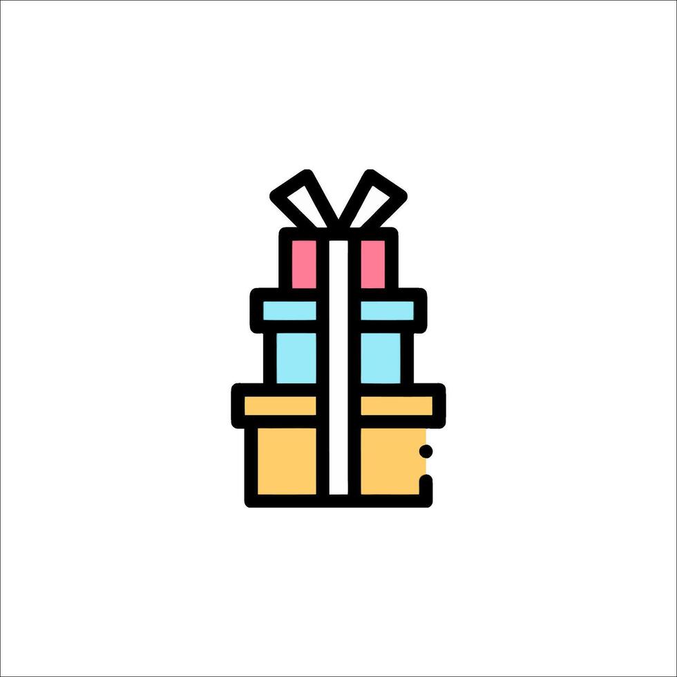 A stack of presents icon on a white background vector