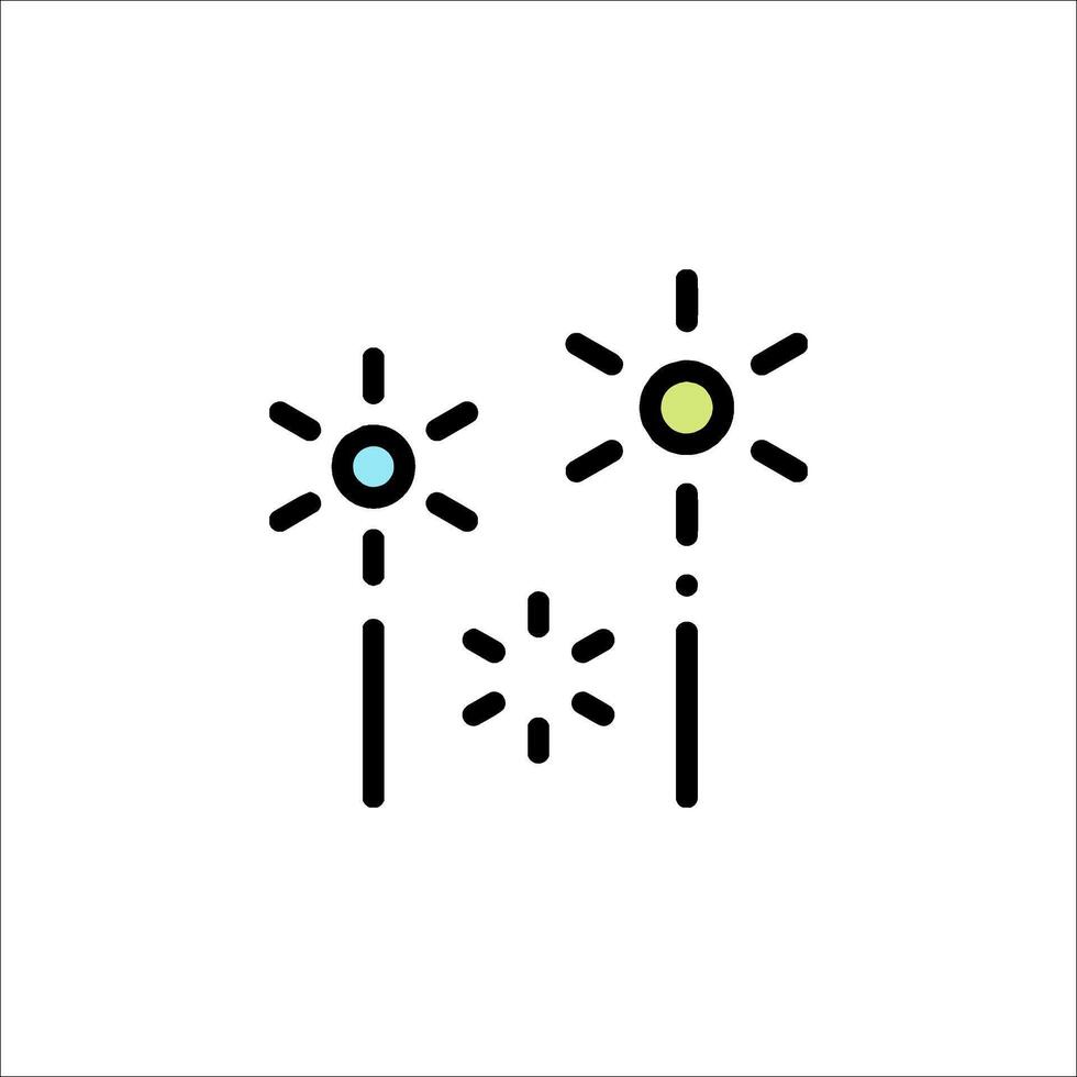 A simple line drawing of two flowers vector