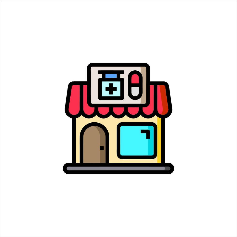 A pharmacy icon on a white background vector
