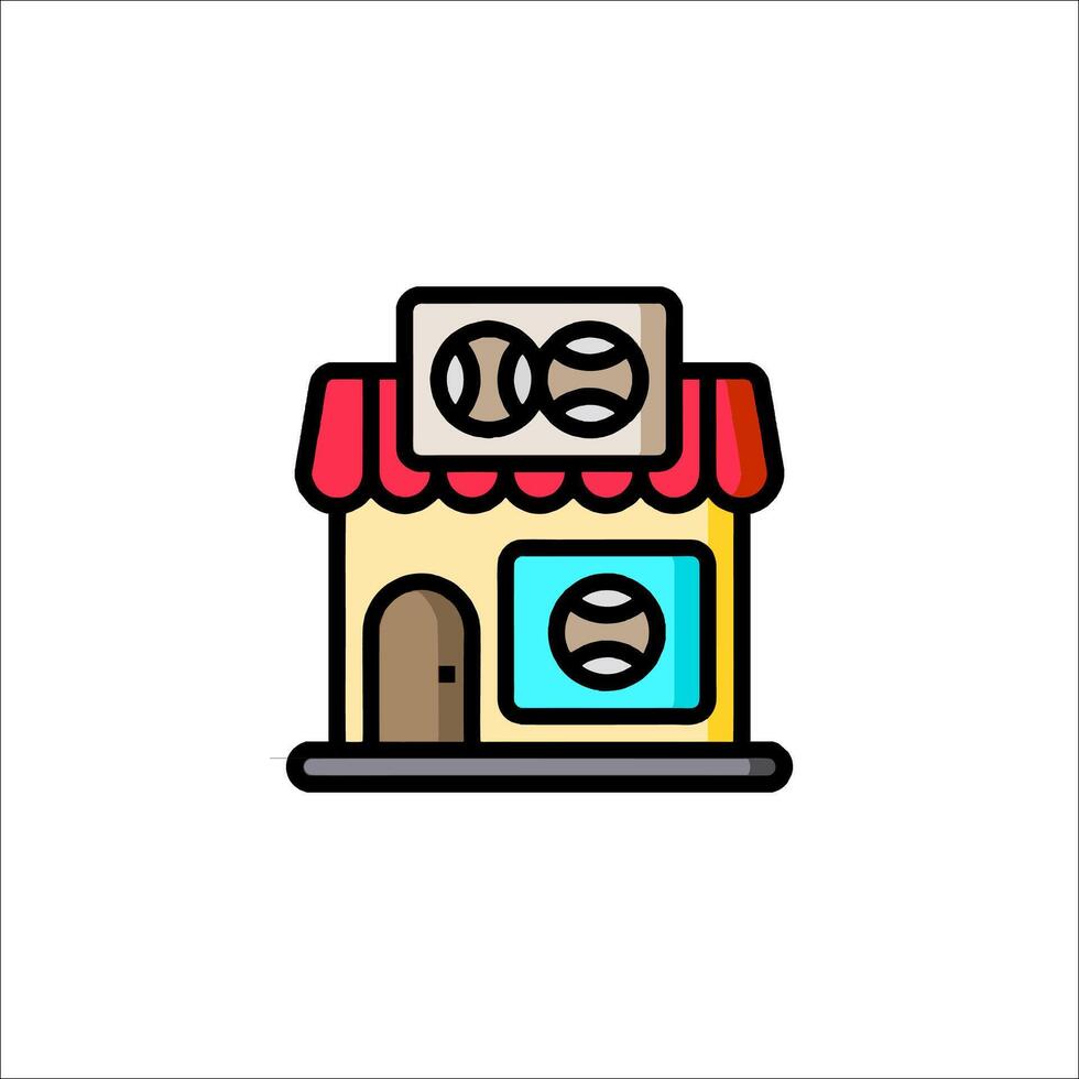 A small store with a sign that says coffee shop vector