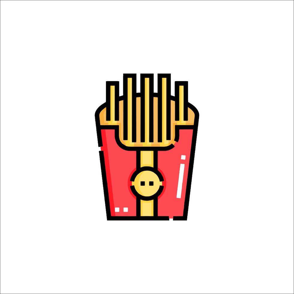 French fries icon illustration vector
