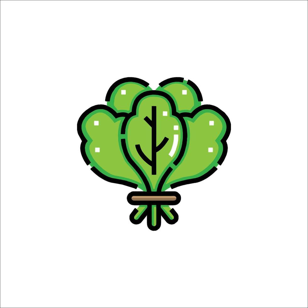A green vegetable icon on a white background vector