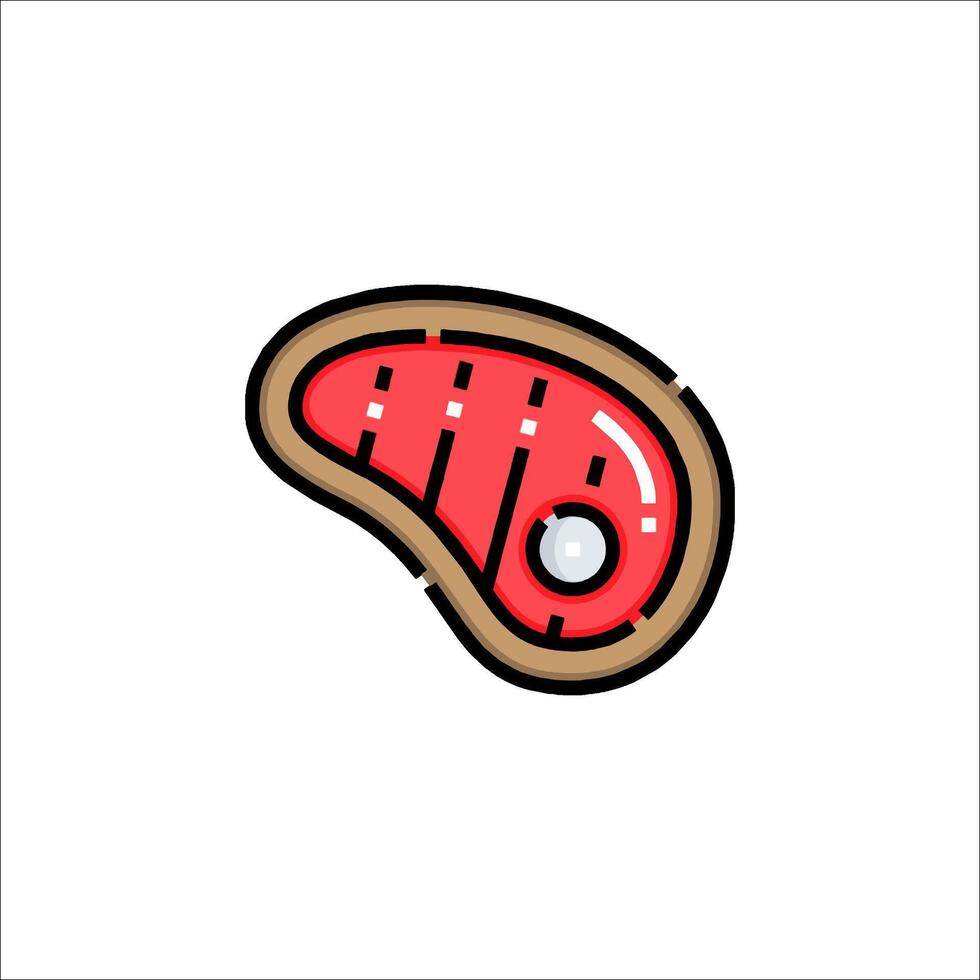 Meat icon in a cartoon style vector