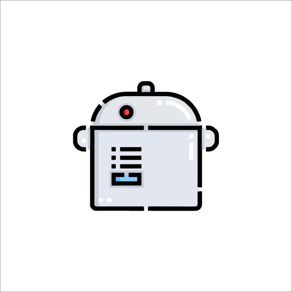 A cooking pot icon on a white background vector