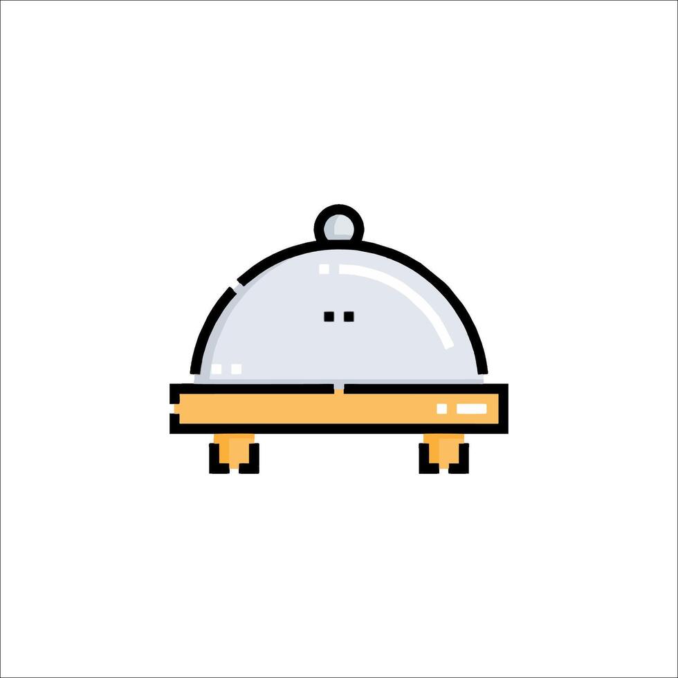 A cloche with a lid on top of it vector
