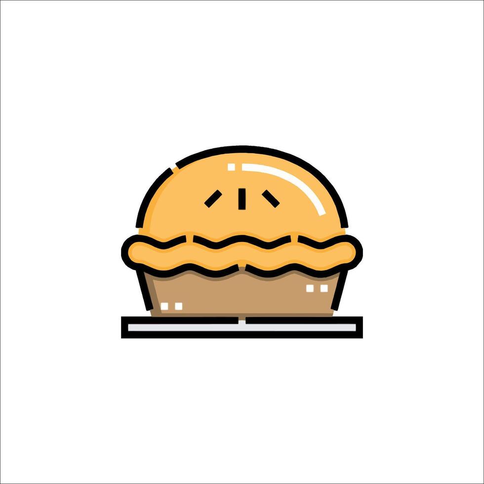 A pie icon on a white background vector