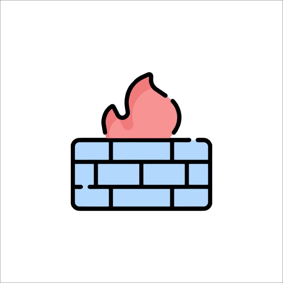 Firewall icon illustration vector