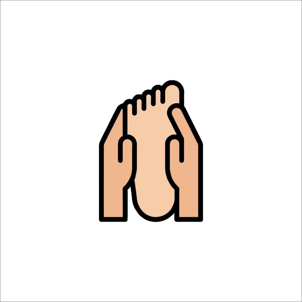 Foot massage icon illustration vector