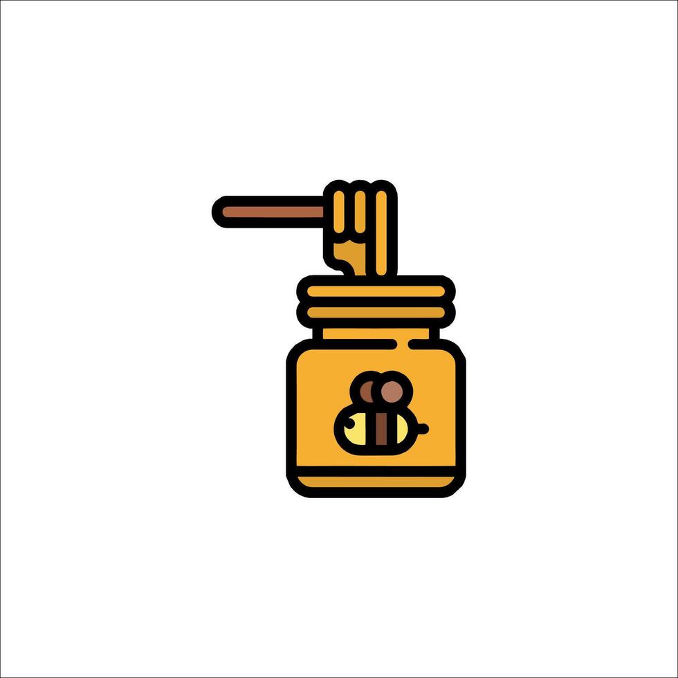 Honey jar icon illustration vector