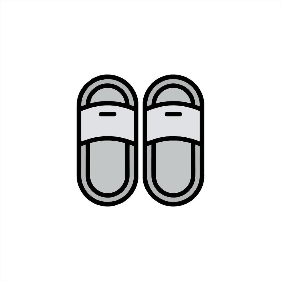 A pair of slippers on a white background vector