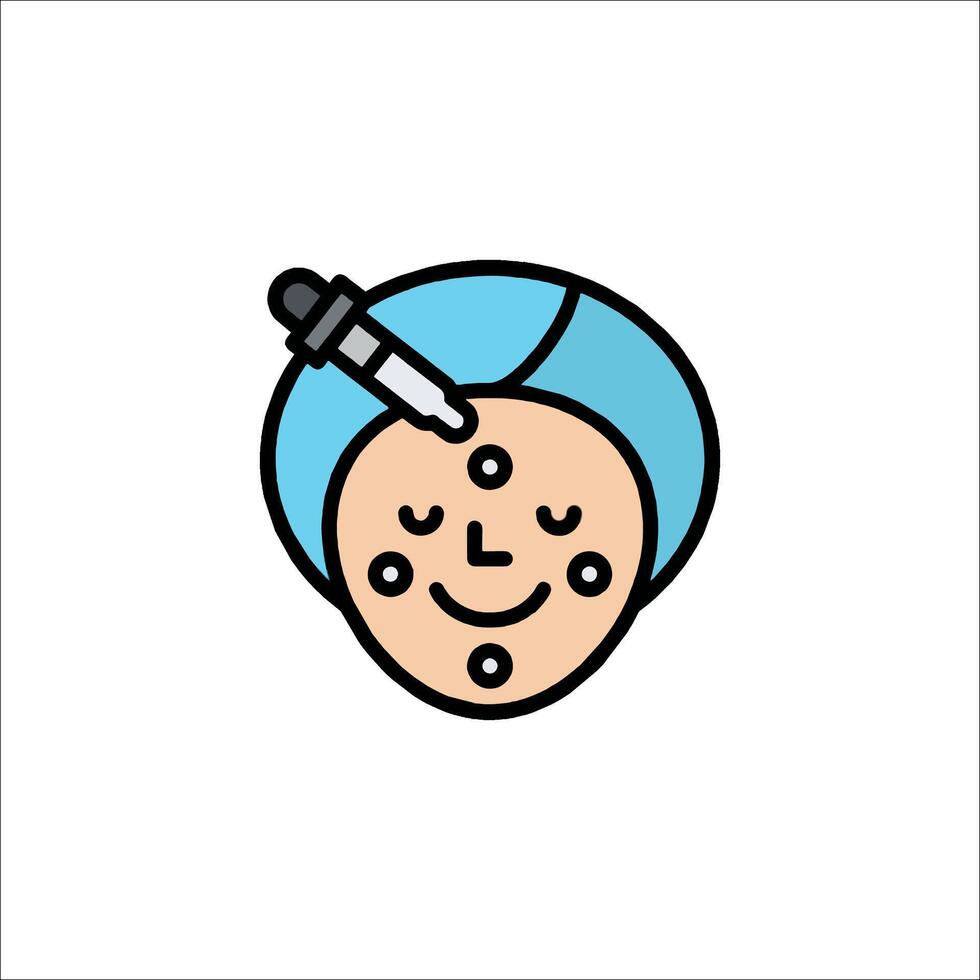 A woman with a needle in her head vector
